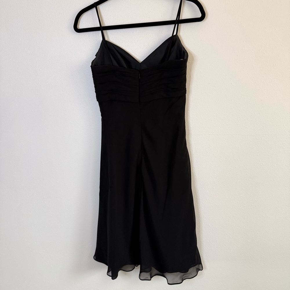 Vintage Y2K ALYCE Designs Black Chiffon Ruched Formal Dress Size 4 - Picture 14 of 14
